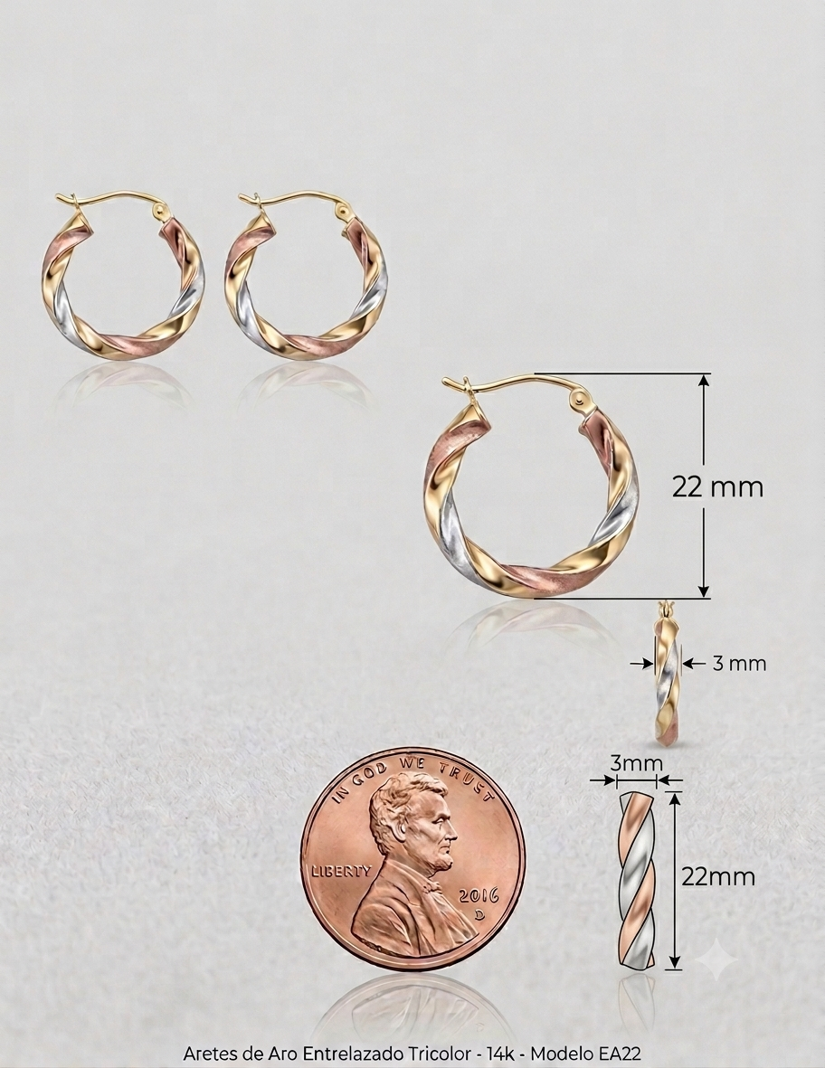3 Tones Earrings